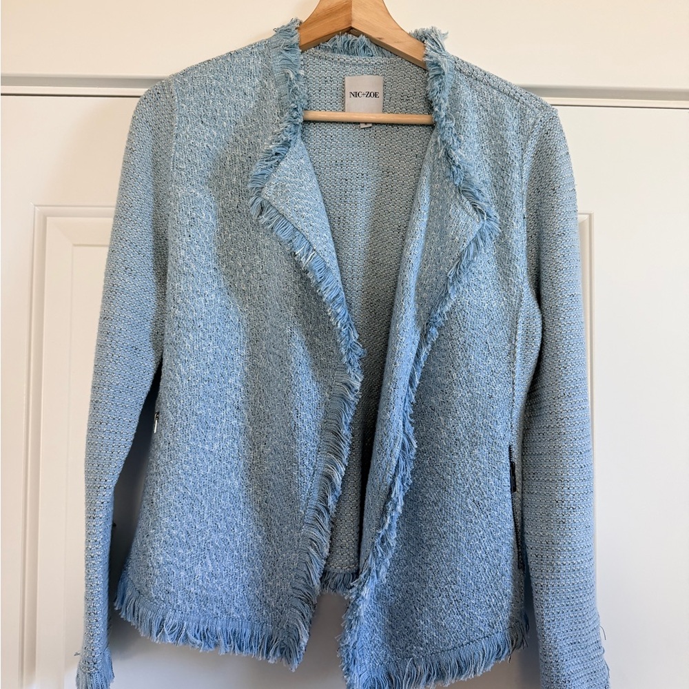 NIC+ZOE Light Blue Textured Knit